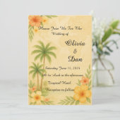 Invitation de mariage de destination tropicale (Debout devant)