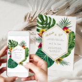 Invitation de mariage de destination tropicale