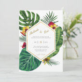Invitation de mariage de destination tropicale (Debout devant)