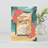 Invitation de mariage de destination tropicale (Debout devant)
