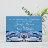 Invitation de mariage de deux cygnes (Debout devant)