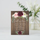 Invitation de mariage de douche de mariée d'automn (Debout devant)