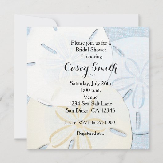 Invitation de mariage de douche de nuptiale de dol (Devant)