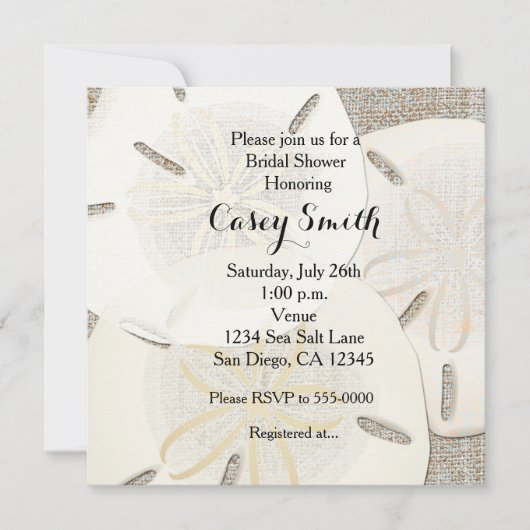 Invitation de mariage de douche de nuptiale de dol (Devant)