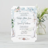 Invitation de mariage de Driftwood Arbor Beach (Debout devant)