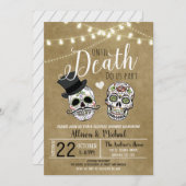 Invitation de mariage de fête prénuptiale Hallowee (Devant / Derrière)