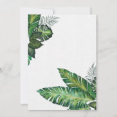Invitation de mariage de feuilles tropicales d'été (Dos)
