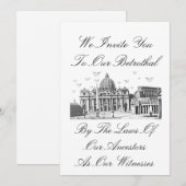 Invitation de mariage de fiançailles romaine (Devant / Derrière)