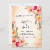 Invitation de mariage de fleurs d'automne (Devant)