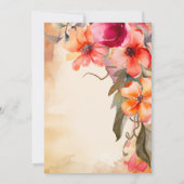 Invitation de mariage de fleurs d'automne (Dos)