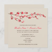 Invitation de mariage de fleurs de cerisier (Devant / Derrière)