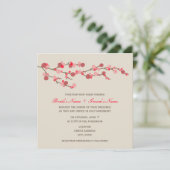 Invitation de mariage de fleurs de cerisier (Debout devant)