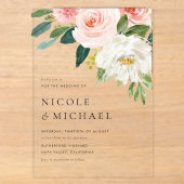 Invitation de mariage de fleurs de jardin jolies a (Recto)