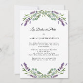 Invitation de Mariage de Fleurs de Lavande pour le (Devant)