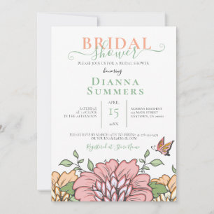 Invitation de mariage de fleurs printanières pour 