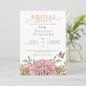 Invitation de mariage de fleurs printanières pour (Debout devant)