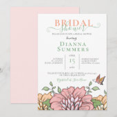 Invitation de mariage de fleurs printanières pour (Devant / Derrière)