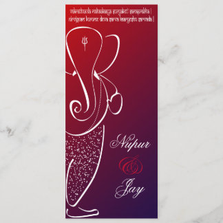 Invitation de mariage de Ganesha :: Rouge Cerise