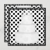 INVITATION DE MARIAGE DE GÂTEAU NOIR (Devant / Derrière)