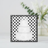 INVITATION DE MARIAGE DE GÂTEAU NOIR (Debout devant)