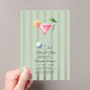 Invitation de mariage de golf Martini Country Club