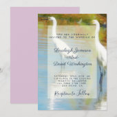 Invitation de mariage de héron (Devant / Derrière)