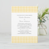 Invitation de mariage de Houndstooth Jaune (Debout devant)