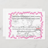 Invitation de mariage de Jane Austen (Devant / Derrière)