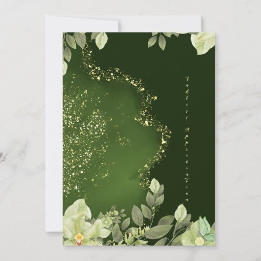 Invitation de mariage de jardin (Dos)