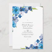 Invitation de mariage de jardin à code QR Floral B (Devant)