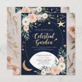 Invitation de mariage de jardin céleste (Devant / Derrière)