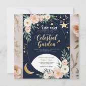 Invitation de mariage de jardin céleste (Dos)