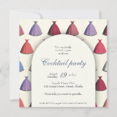 Invitation de mariage de jardin de cocktail robe (Devant)