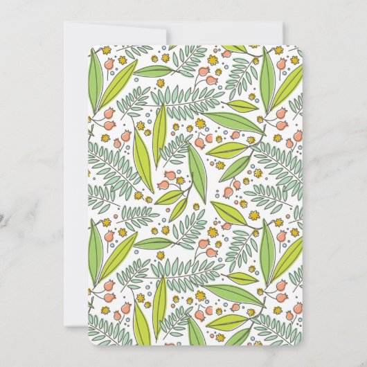 Invitation de mariage de jardin moderne (Dos)