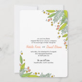 Invitation de mariage de jardin moderne (Devant)