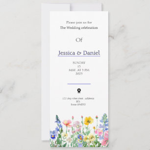 Invitation de mariage de jardin multi floral coule
