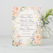 Invitation de mariage de jardin printanier (Debout devant)