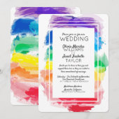 Invitation de mariage de la collection de aquarell (Devant / Derrière)