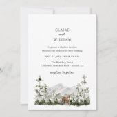 Invitation de mariage de la forêt de pins de monta (Devant)