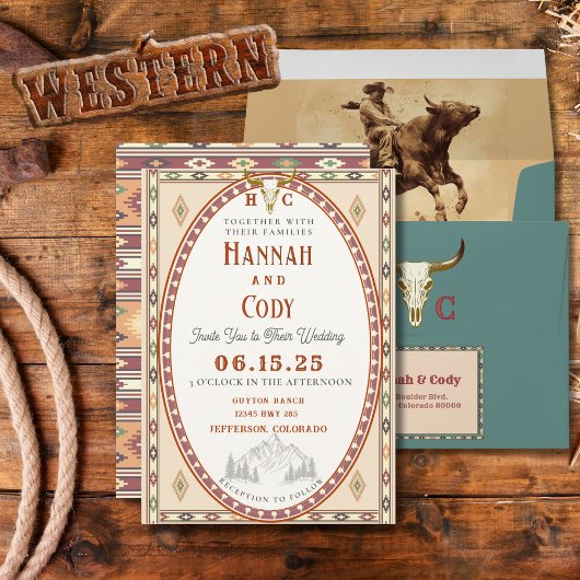 Invitation de mariage de la Frontière du Vieux Oue
