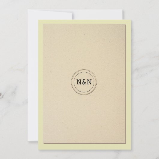 Invitation de mariage de la Library Engagement Par (Dos)