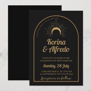 Invitation de mariage de la Lune céleste