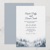 Invitation de mariage de la montagne brumeuse (Devant / Derrière)