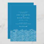 Invitation de mariage de la plage de Waves Ocean (Devant / Derrière)
