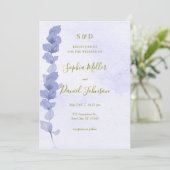 Invitation de mariage de l'aquarelle Lavender (Debout devant)