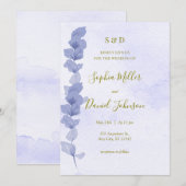 Invitation de mariage de l'aquarelle Lavender (Devant / Derrière)