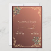 Invitation de mariage de luxe (Dos)