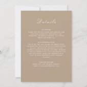 Invitation de mariage de luxe métallique géométriq (Dos)