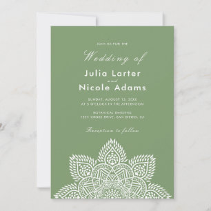 Invitation de mariage de luxe métallique géométriq