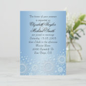 Invitation de mariage de luxe White Snowflakes (Debout devant)